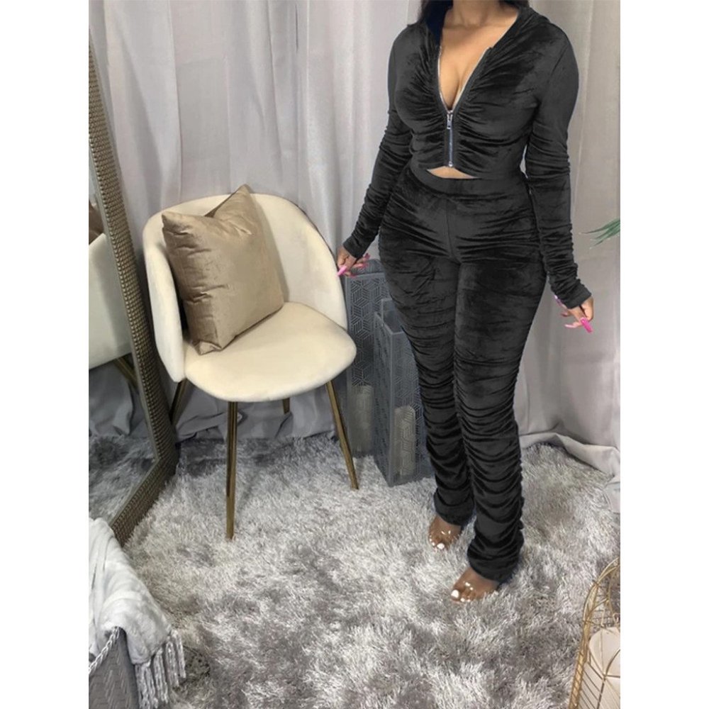 Just In Time For Fall Two Piece Pants Set - Picture 2 of 3